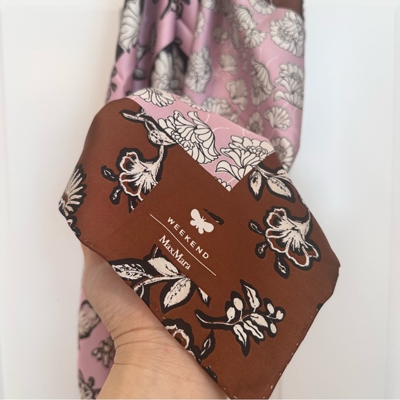 NWOT Max Mara Weekend Label-cut Printed Silk Twin Scarf Sz:90*90cm Spring/Summer - Picture 11 of 16